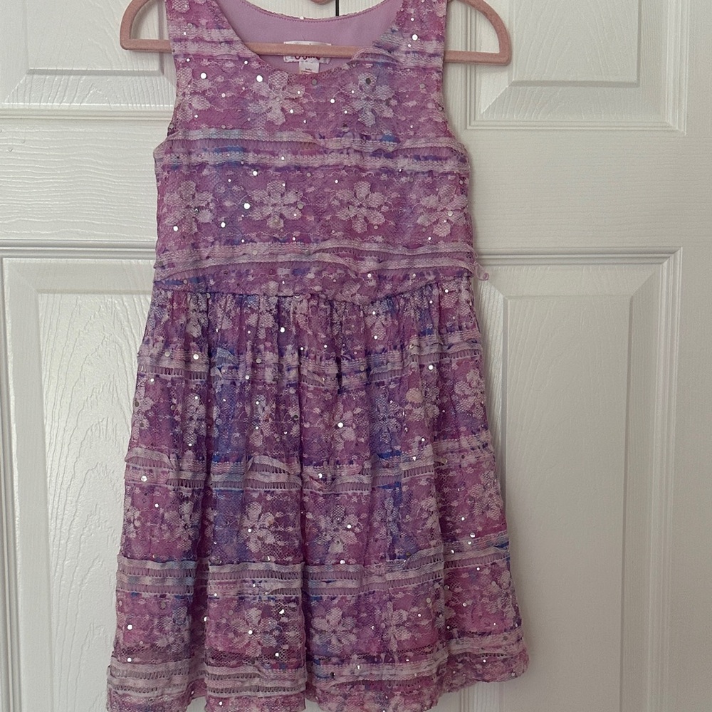 Justice Purple Floral Kids Dress